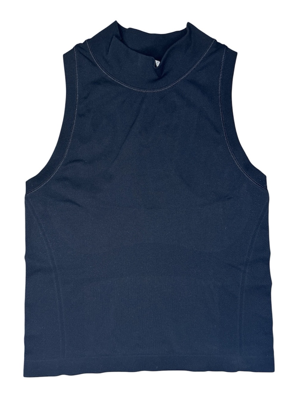 Athleta Seamless Racerback High Neck Tank in Black | Size XS